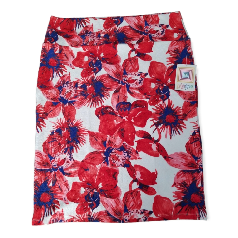 3/$25 Red Floral LuLaRoe Cassie Skirt